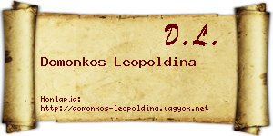 Domonkos Leopoldina névjegykártya